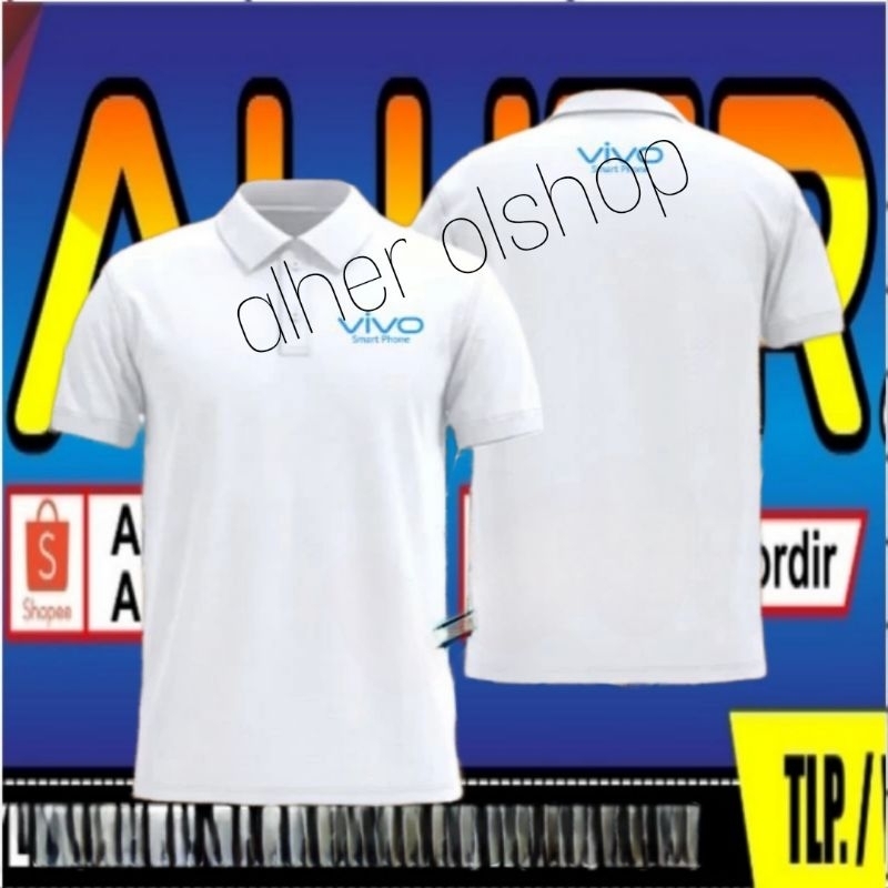 kaos Vivo smart phone baju Vivo smart phone seragam Vivo smart phone kaos kerah Vivan smart phone ka