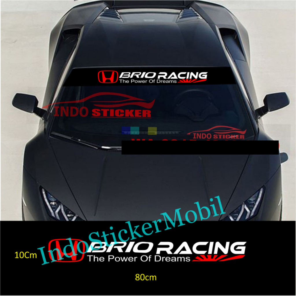 STIKER MOBIL HONDA BRIO STIKER STICKER KACA DEPAN BELAKANG MOBIL BRIO