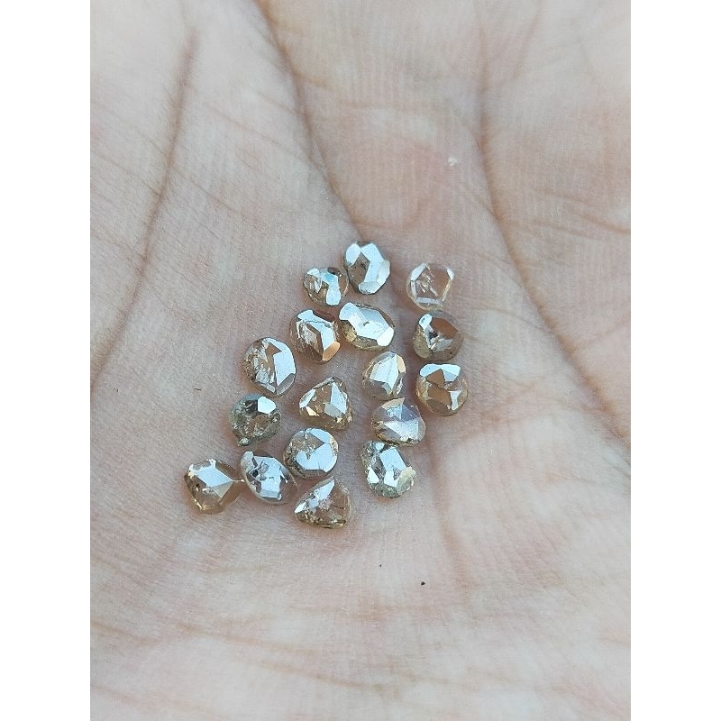 Asli Intan Belahan,Berlian Gede Blink Blink Cutting Clasik Dim -+ 4 mm dan -+ 4,5 mm Dan -+ 5 mm Unt