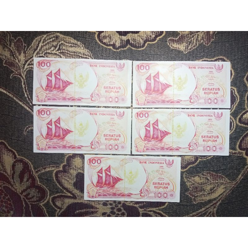 5 lembar urut suvenir UKA UKA perahu layar 1991