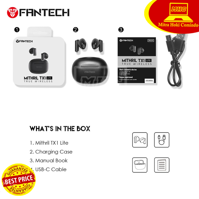 Fantech Mithril TX1 TX-1 Lite TWS True Wireless Stereo Earphone TX 1