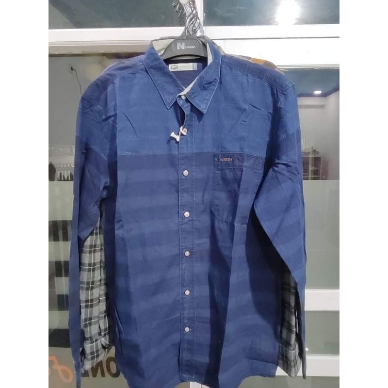 Used Jeans kemeja flanel pria lengan panjang BSGP-05