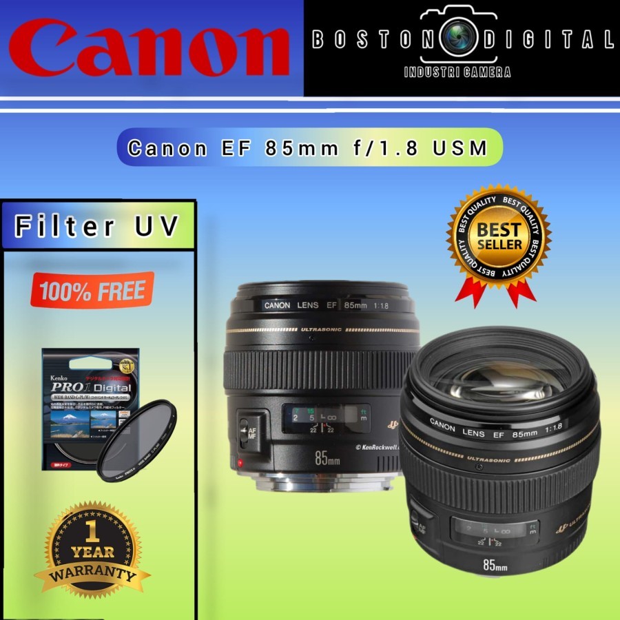 LENSA CANON EF 85MM F1.8 USM / CANON EF 85MM F1.8 USM