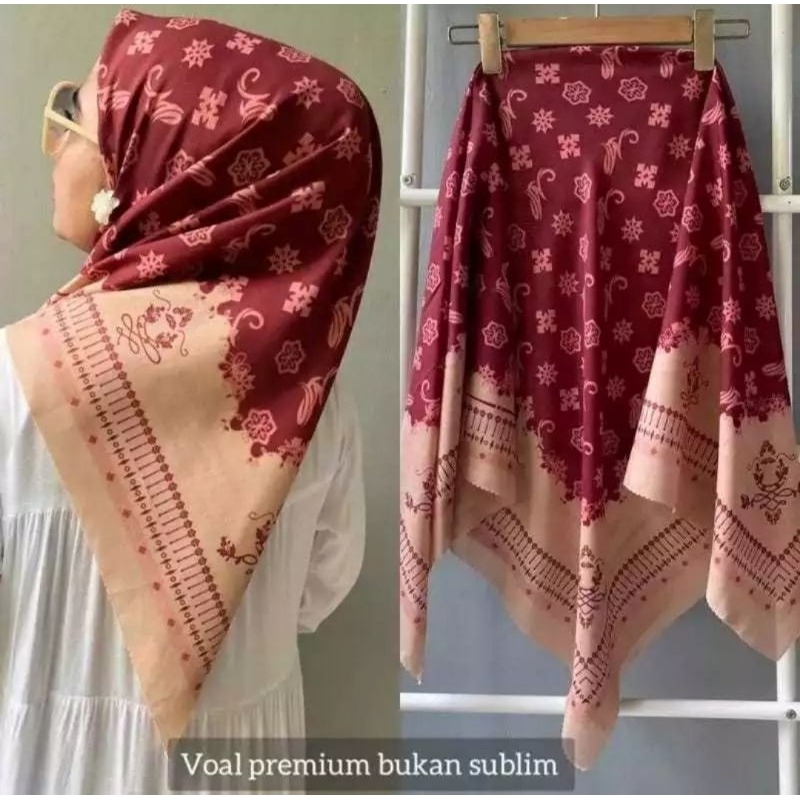 KERUDUNG SEGI EMPAT/HIJAB/JILBAB BRICK MERAH BATA TERLARIS/TERPOPULER