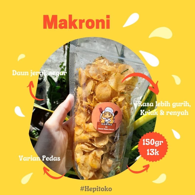 

KRIPIK MORING/MOLRING PEDAS DAUN JERUK KHAS GARUT HEPITOKO