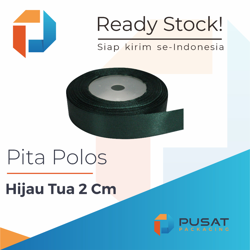 

Pita Satin Hijau Tua Polos 2 cm