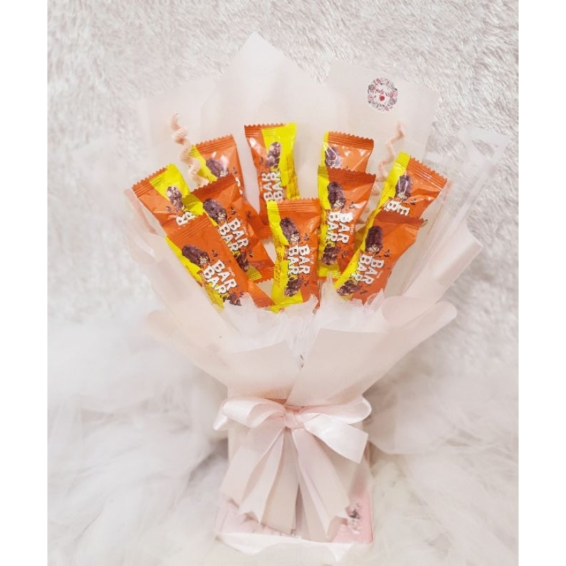 

snack buket kalpa dan buket coklat bar bar