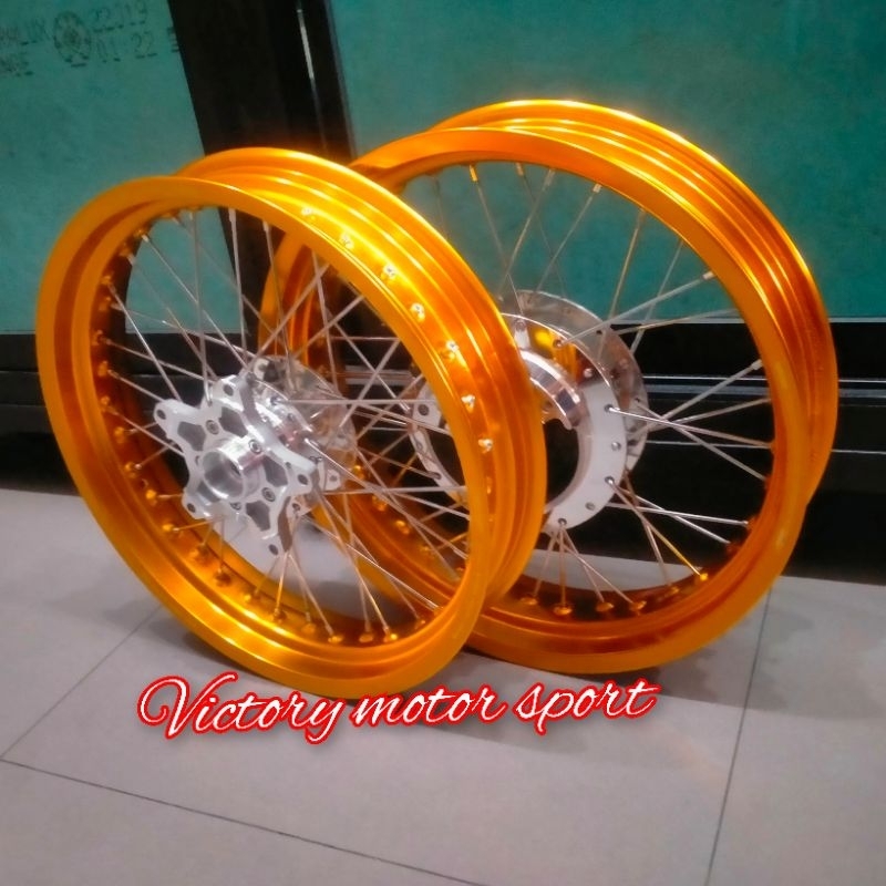 velg set jari jari XSR R15 V3 Vixion r 300 350 17 vrossi scarlet racing