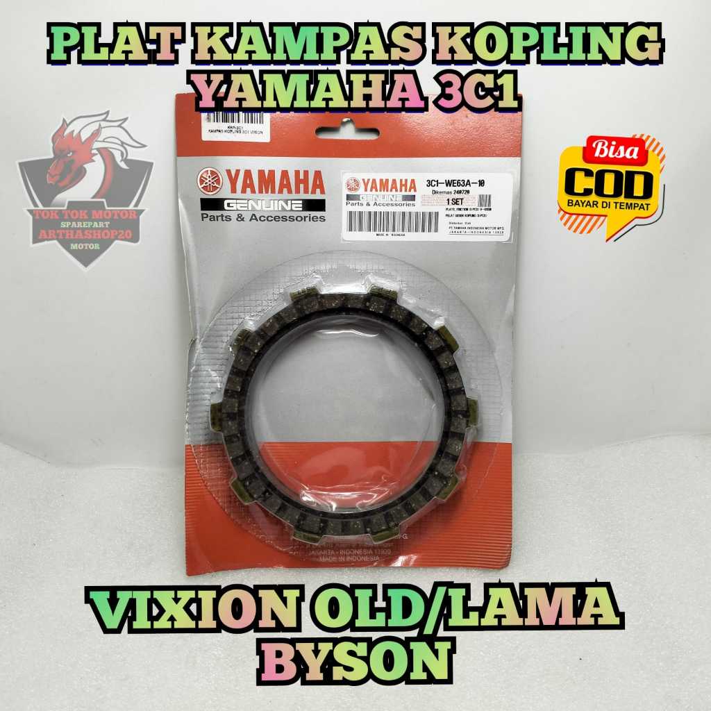 KAMPAS KOPLING SET 3C1 UNTUK MOTOR YAMAHA VIXION OLD / LAMA , BYSON Karbu , BISON FI Injeksi , SCORP