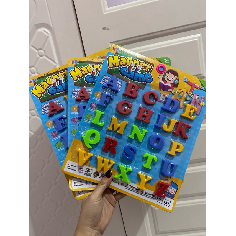 mainan edukasi alfabet magnet huruf abc