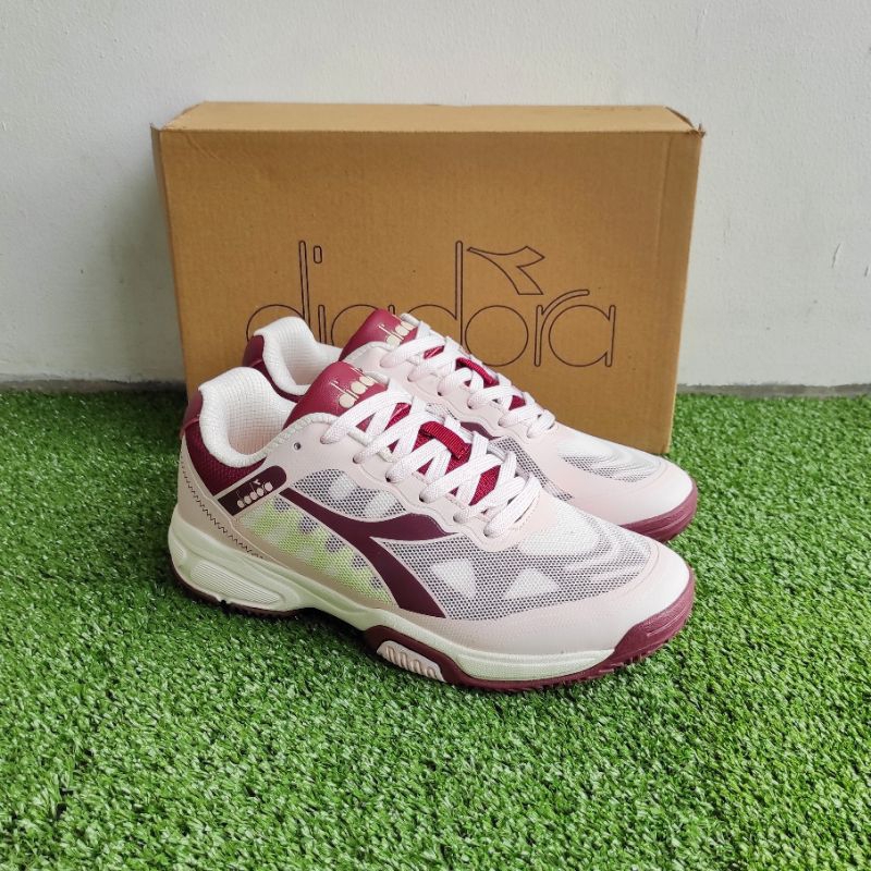 Sepatu Tenis Diadora Hoshi White Pink Original