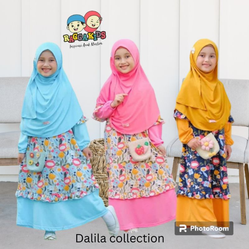 RAGGAKIDS - RG 65 Gamis anak motif bunga Raggakids | Dress anak perempuan motif bunga