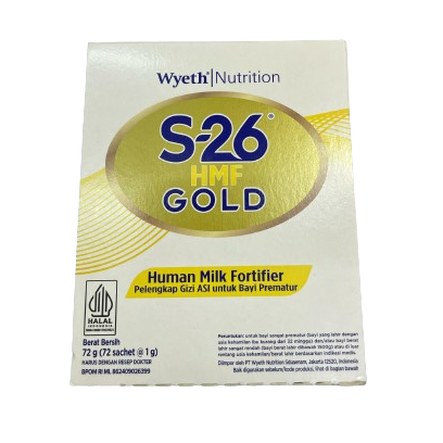 S-26 HMF GOLD HUMAN MILK FORTIFIER BOX ISI 72 SACHET S26 GOLD HMF PELENGKAP ASI