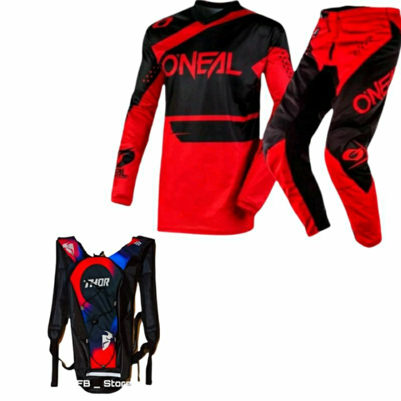 Pakaian Motor Cross Jerset Tas Rangsel Kecil Simple Hydropack Combo Set Trail Adventure Trabas