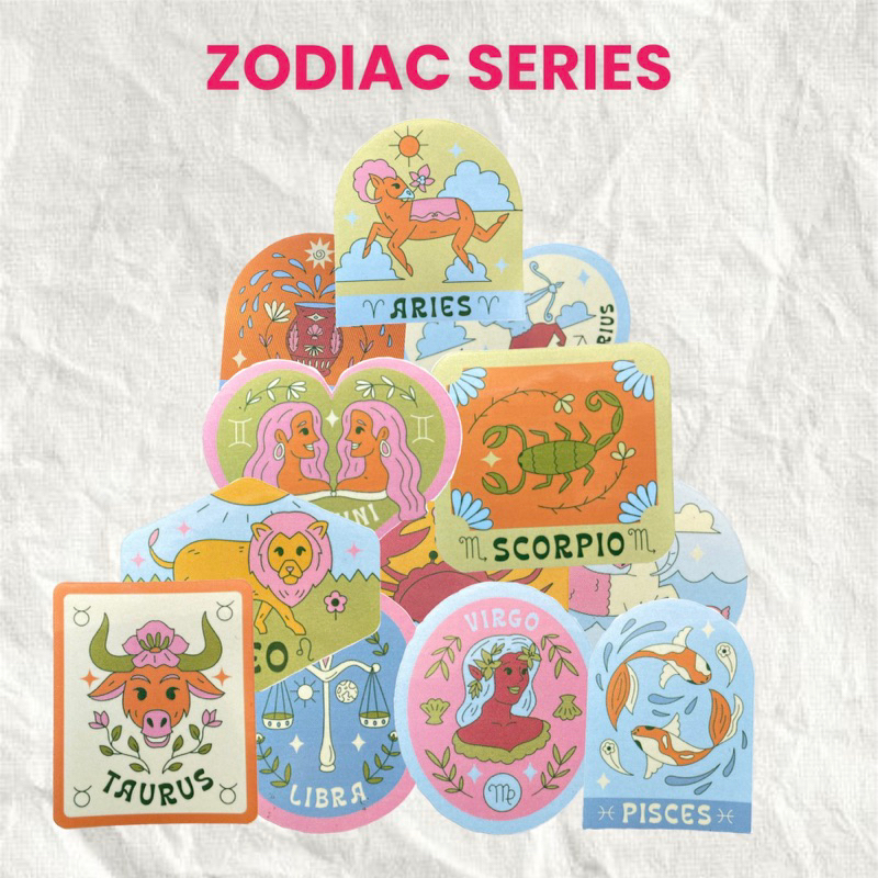 

Stiker Zodiac lucu untuk laptop, case hp, tumbler, helm, dll. by Urfav Things