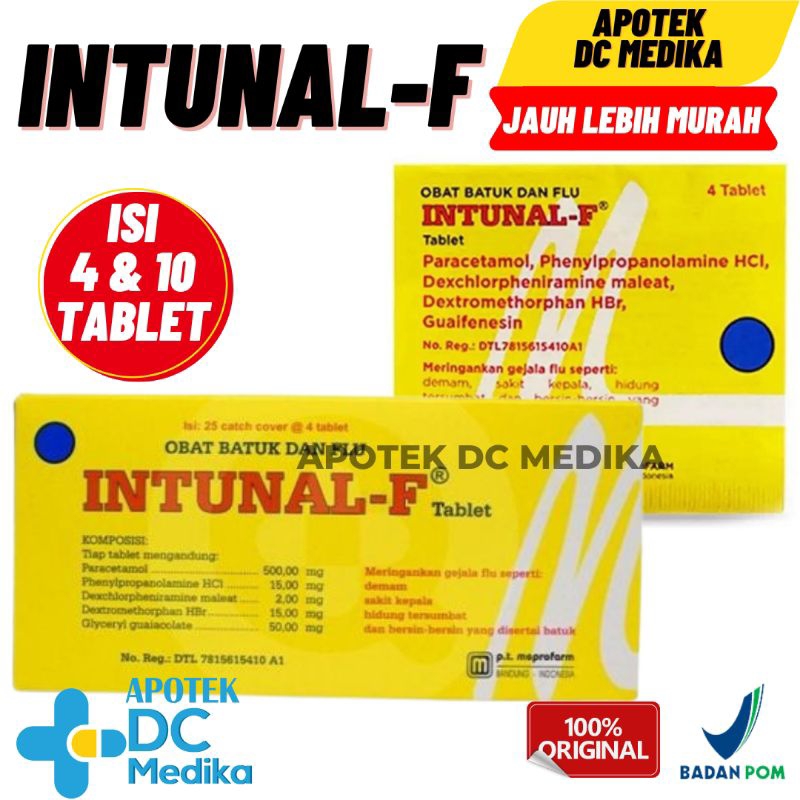 Intunal-F Tablet / Intunal Forte / Obat Flu / Batuk / Intunal Kuning