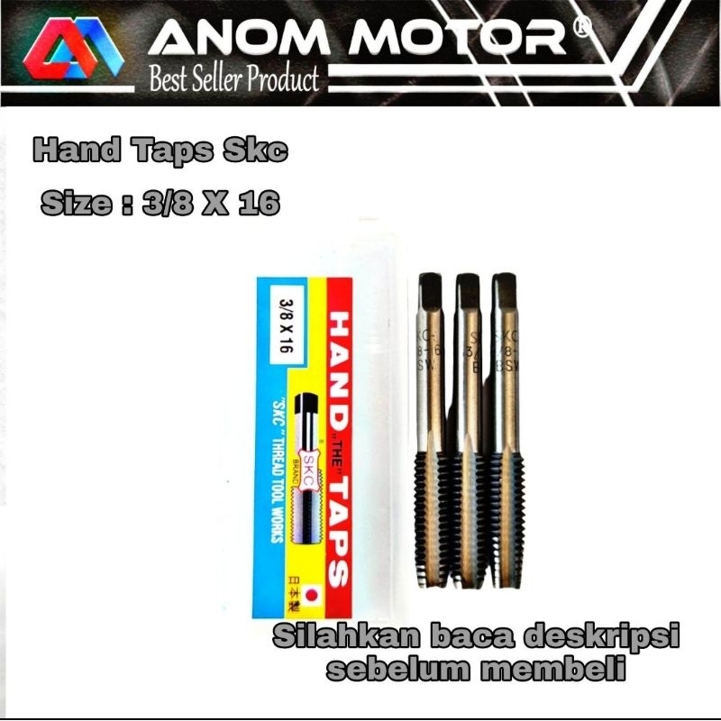hand tap m 3/8 x 16 drat kasar (inch)