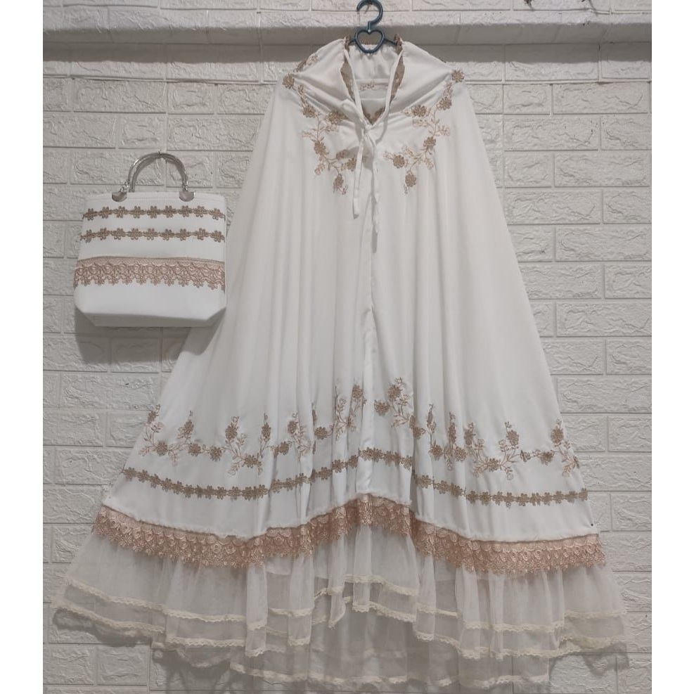 Mukena Mewah Terbaru 2024 Bordir Timbul Mukena Dewasa