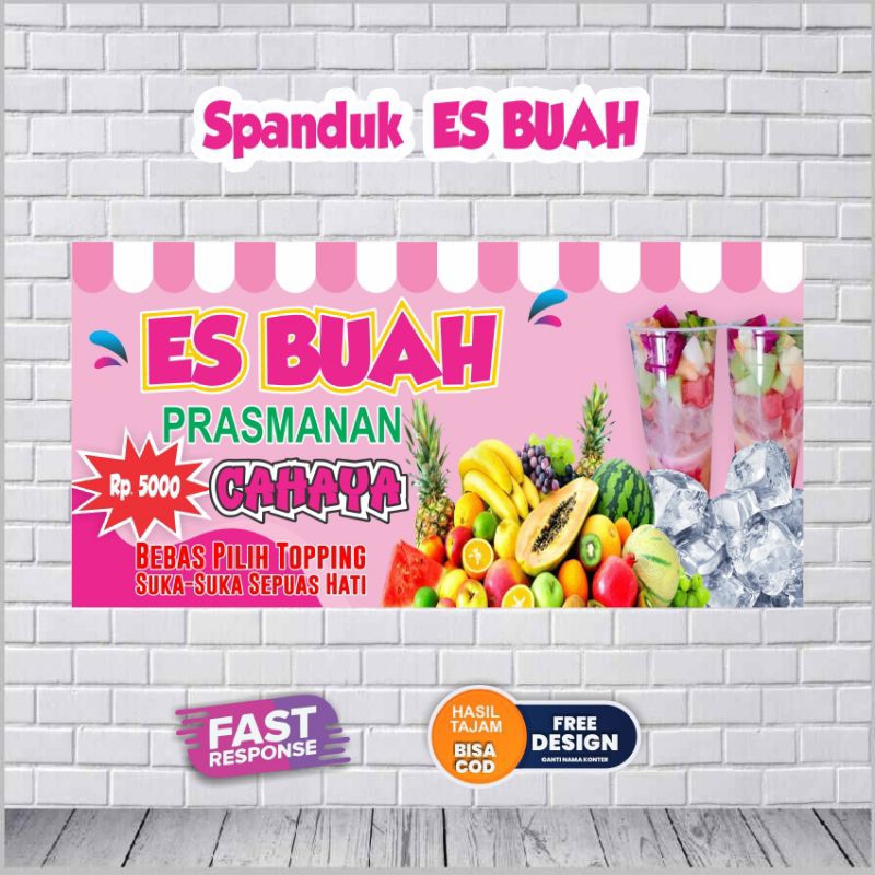 Spanduk Baner Es Buah Viral