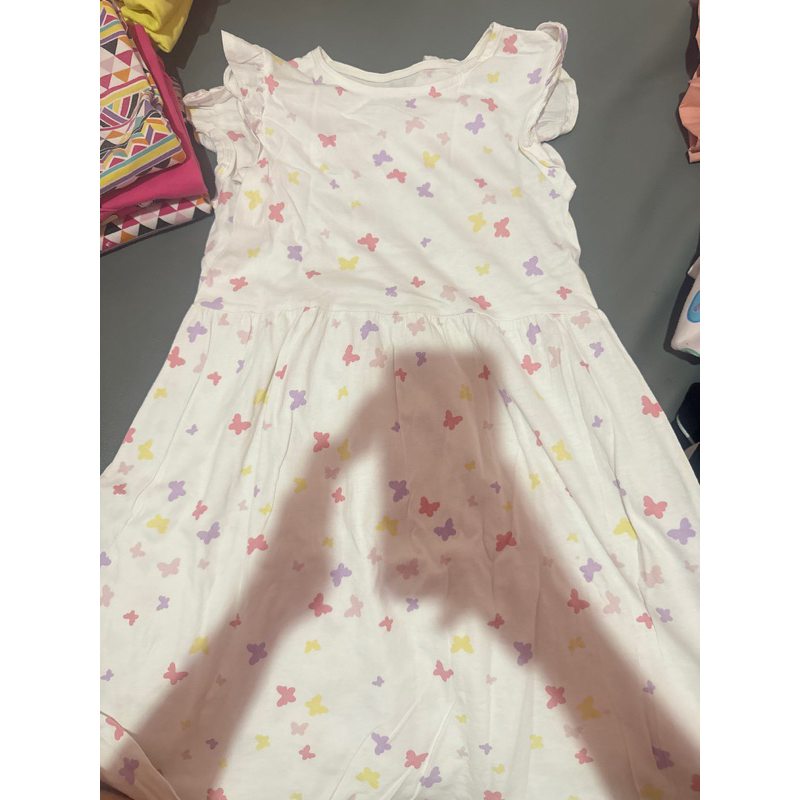 dress hm white dress anak putih size 6-8 dan 8-10