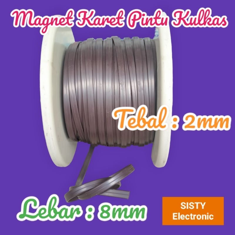 Magnet Karet Pintu Kulkas 1 Baris Harga Permeter