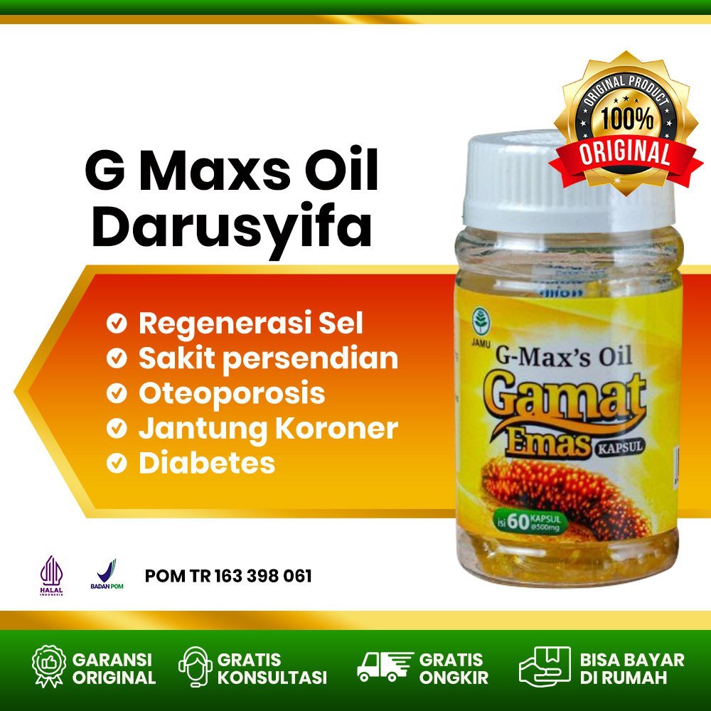 Kapsul Gamat Emas Liquid Oil Darusyifa Original Multi Khasiat | Jelly Gamat Gamat Gold