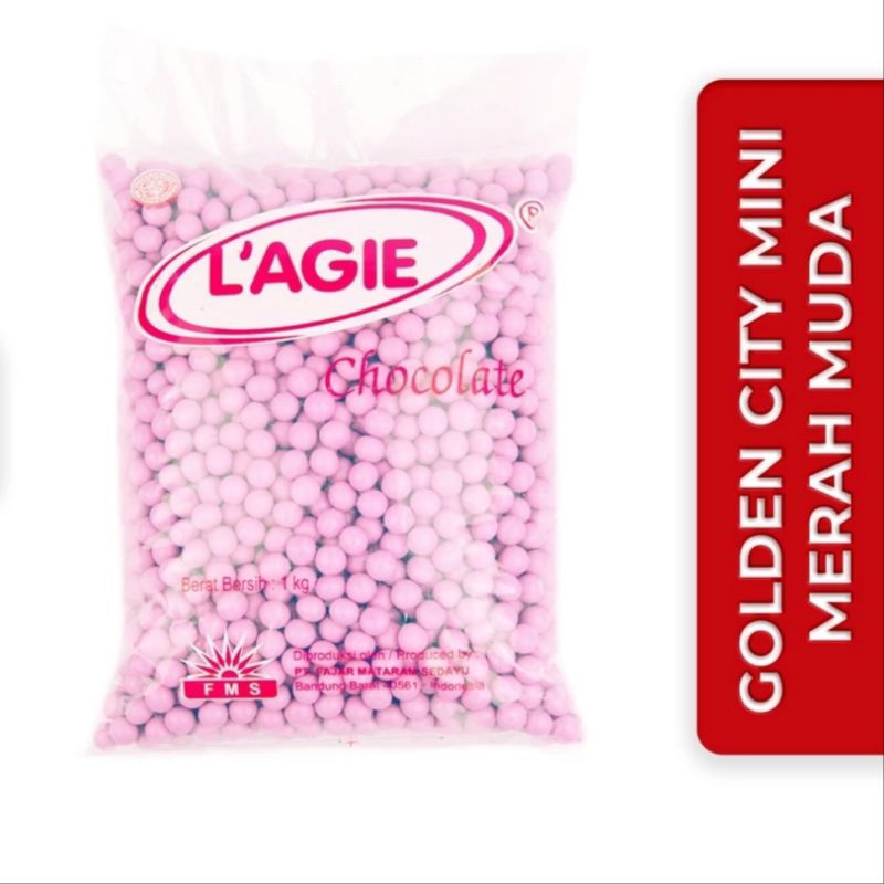 

Coklat Lagie miniball pink 1kg ( ready stock )