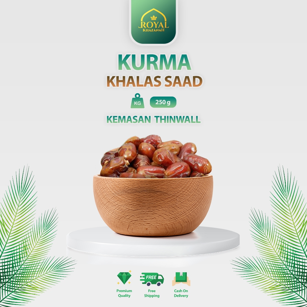 

Kurma Khalas Saad - 250 g - Kemasan Thinwall