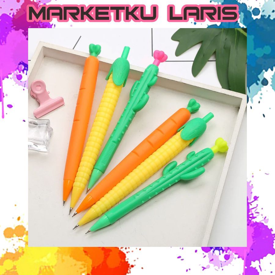 

MKL - Pensil Mekanik Bentuk Sayuran Mechanical Pencil Vegetables Aesthetic Fancy Wortel Corn Alat Tulis Anak Sekolah Murah S119