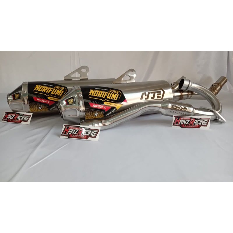 KNALPOT NORIFUMI ROCKET 4 BORE UP TYPE STANDART CRF 150 - KLX 150 - WR 150 - DTRACKER 150