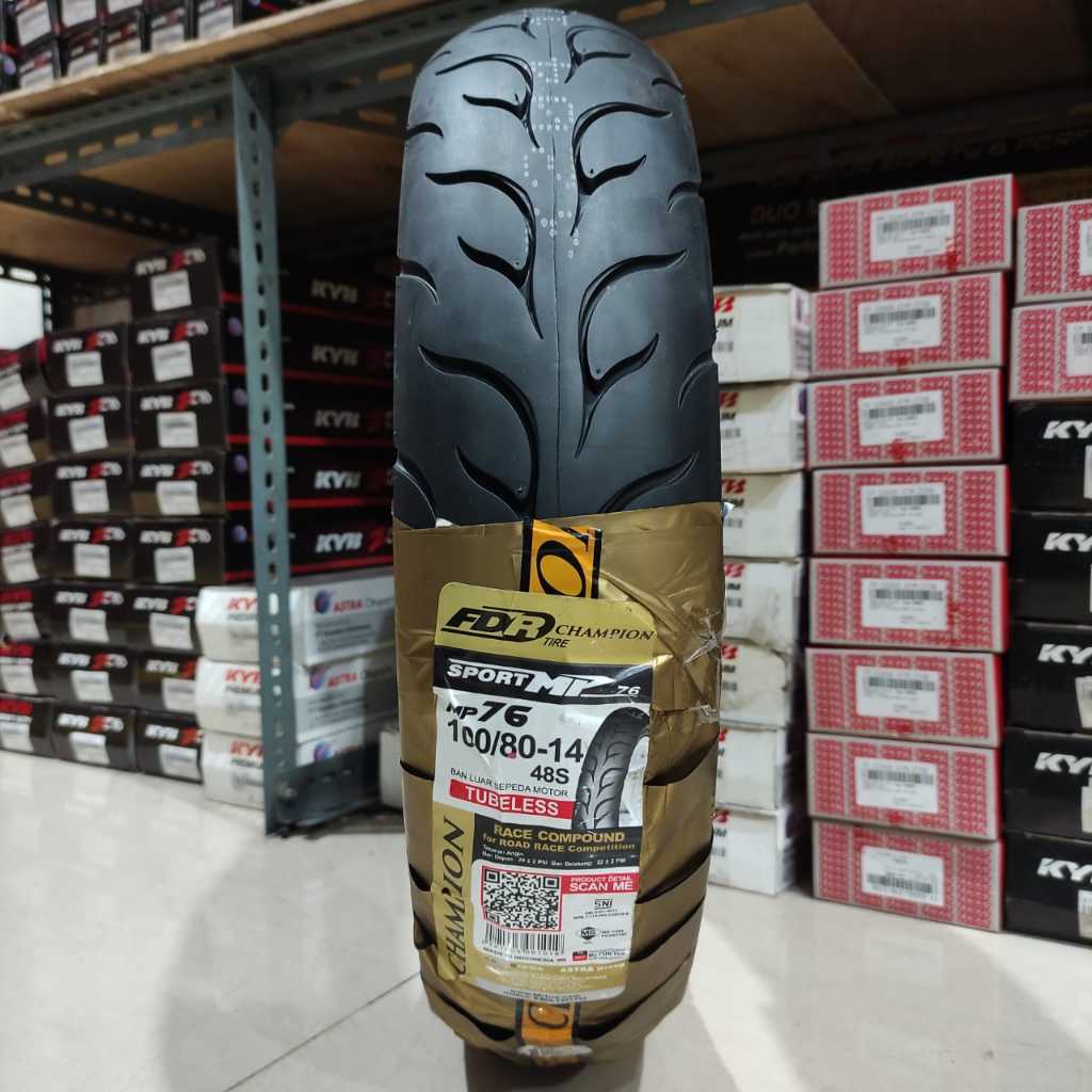 Ban luar Motor FDR Sport MP76 RING 14 90/80 100/80 TUBELEES Race Compound Soft Balap motor matic 14 