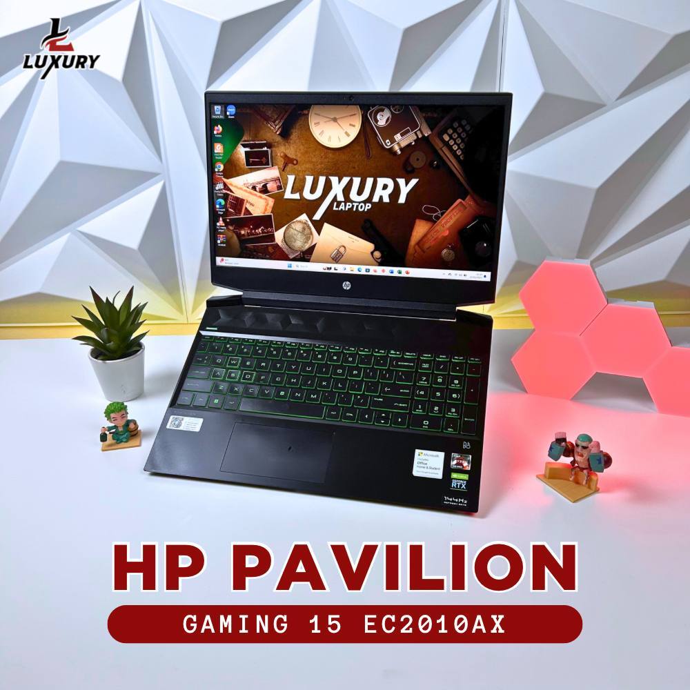 LAPTOP HP PAVILION GAMING 15 EC2010AX RYZEN 5 NVIDIA RTX 3050 RAM 16GB SSD 512GB LAYAR 144Hz BACKLIG
