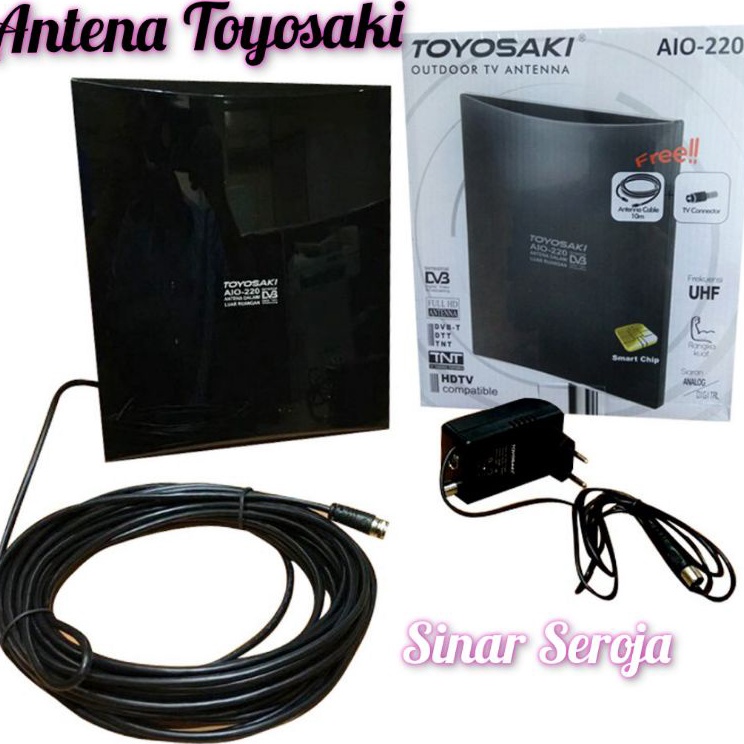 Egh Antena Tv Aio 228 USB Aio 235 Aio 22 Aio 2  Adaptor Toyosaki 989 OutdoorIndoorAntena Tv Bisa Luar Dalam u Terbaru