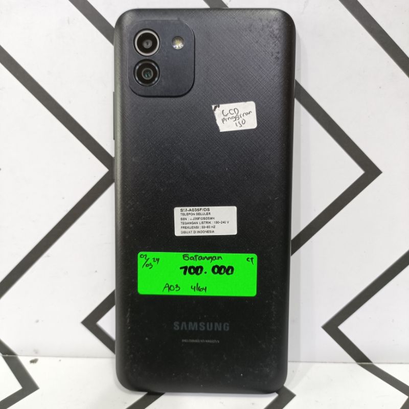 Samsung A03 Ram 4/64GB Hp Second Seken Bekas Batangan - LANGSUNG CEK DESKRIPSI YA