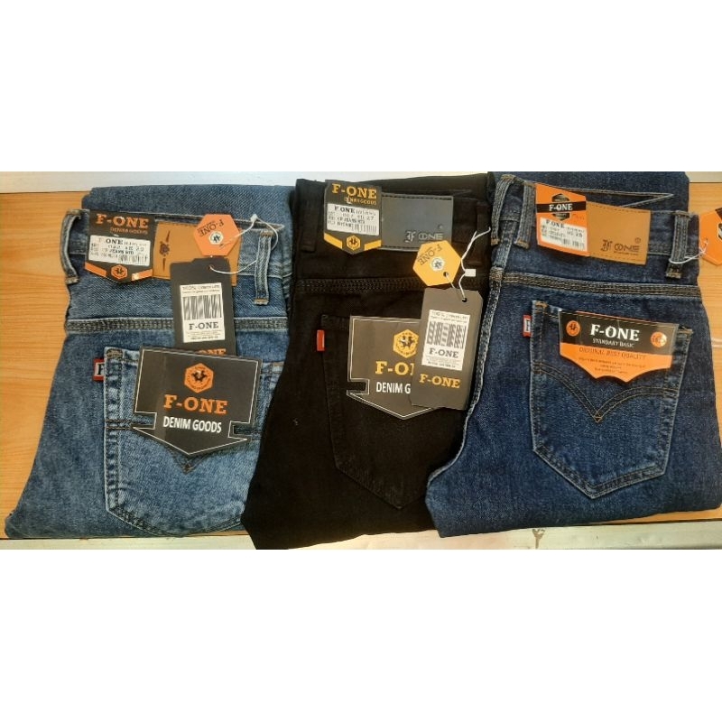 Celana Panjang Jeans Standar Pria Premium F.One / Celana Jeans Pria Branded