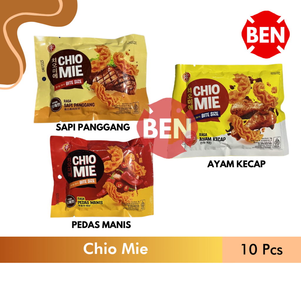 

Chio Mie SAPI PANGGANG / AYAM KECAP / PEDAS MANIS Snack Bite Size 1Pak