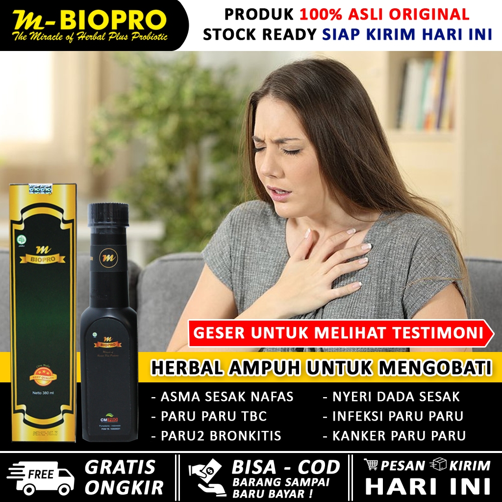Obat sesak nafas paling ampuh MBIOPRO - sesak nafas dan batuk - sesak nafas nyeri dada - sesak nafas