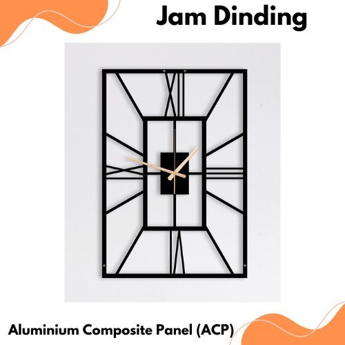 TERMURAH Jam Dinding Persegi Panjang, Unik dengan Angka Romawi Hiasan Dinding Modern, Jam Dinding Co