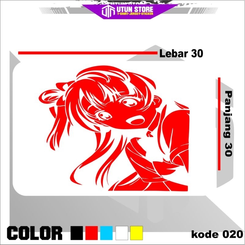 

(UTUN STIKER) Stiker Cutting Kartun / Stiker Kartun Warna / Stiker Kartun / Stiker Merah Hitam Putih Biru muda Gold