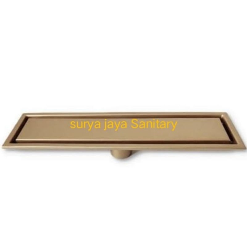smart floor drain 20 cm gold / floor drain kamar mandi panjang 20 gold
