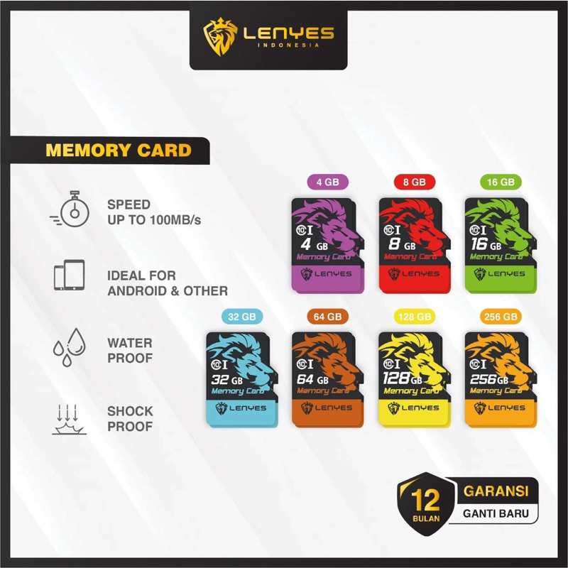 LENYES Micro SD Card 4GB/8GB/16GB/32GB/64GB/128GB High Speed Up To 90 MB/S Class 10 Memory Card