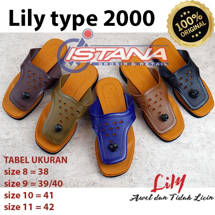 SANDAL LILY PRIA 2000 SANDAL PITUNG SANDAL JADUL SANDAL LILI MURAH SANDAL LILY ORIGINAL