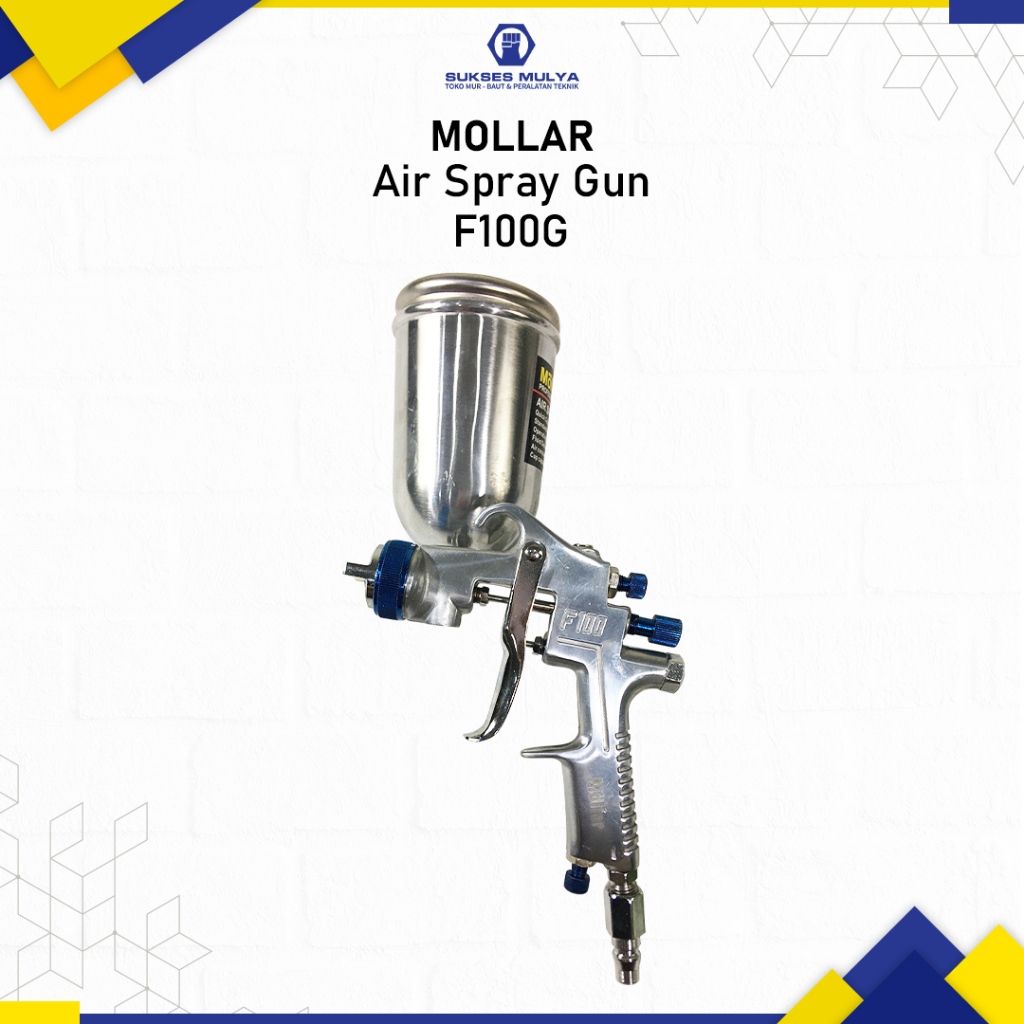 Spray Gun Mollar Model F-100G - Alat Semprot Cat Tabung Atas