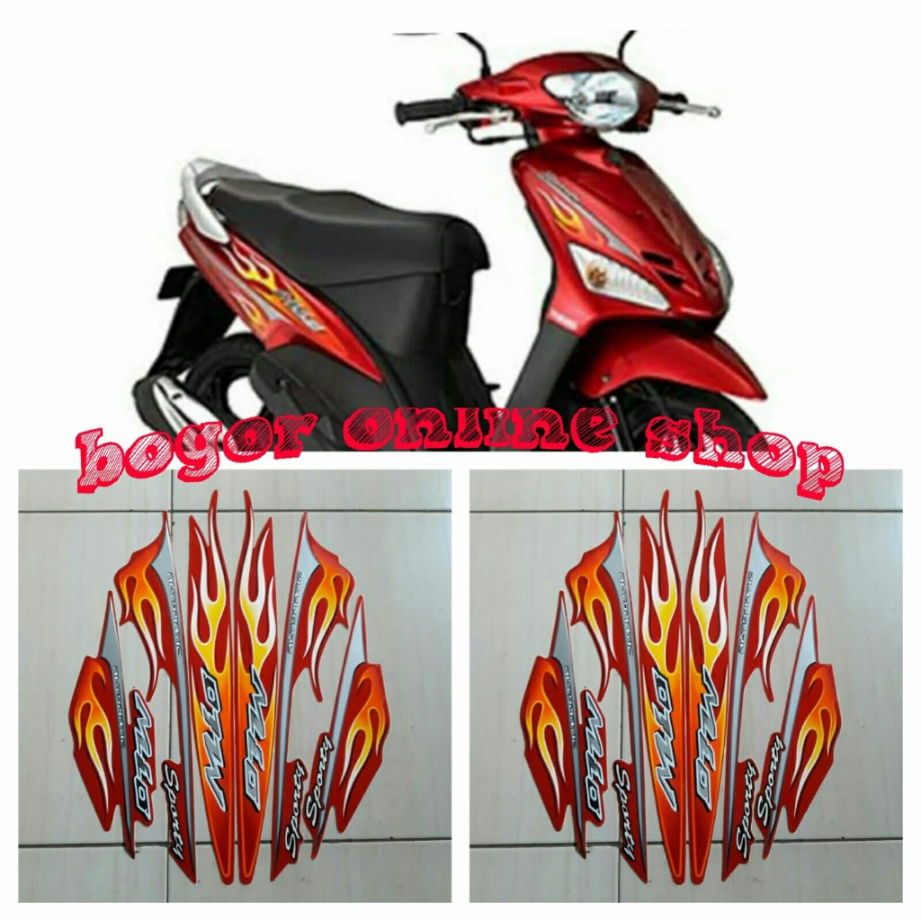 stiker motor mio sporty 2006 merah