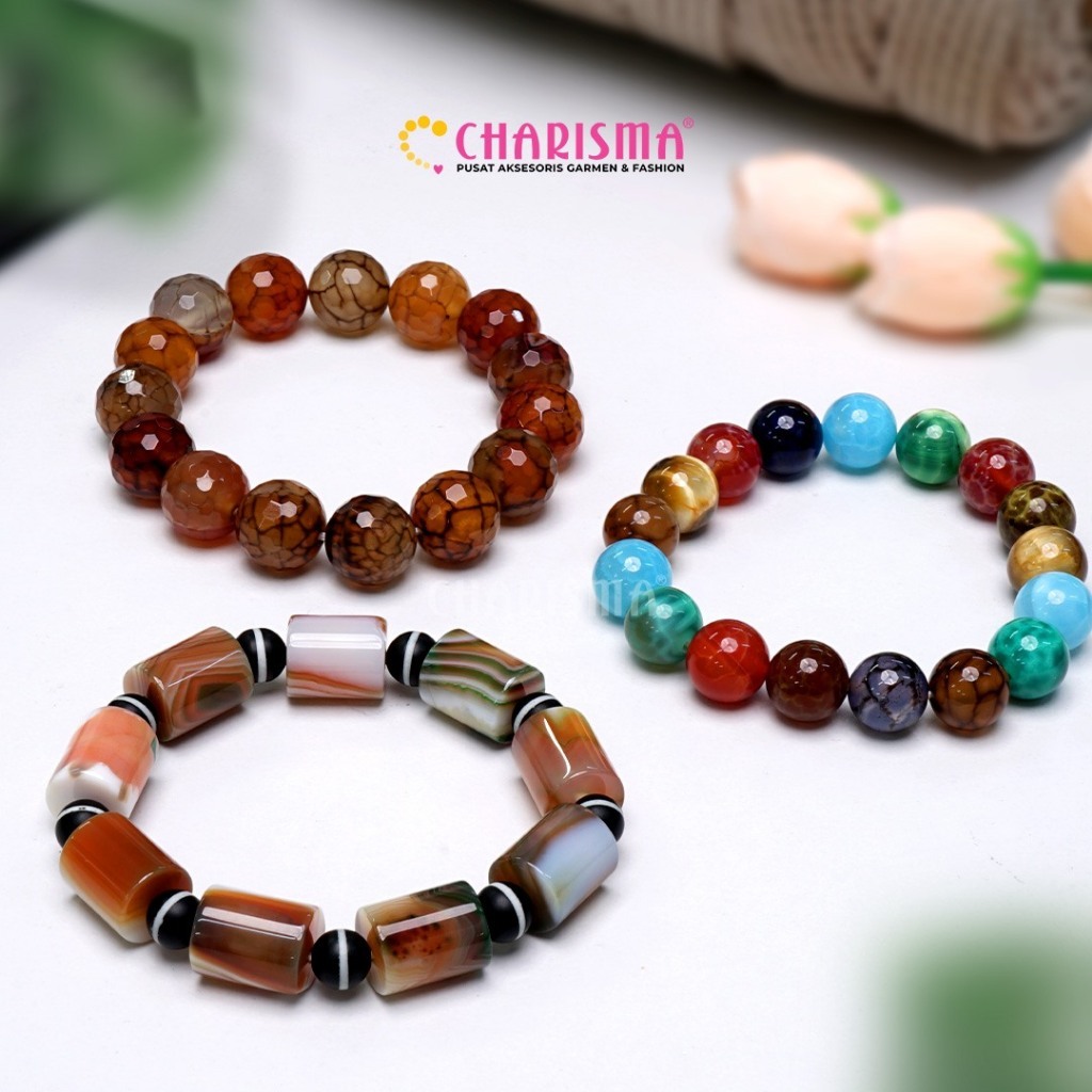 Charisma Natural Stone - Gelang Natural Stone / Manik Batu Alam