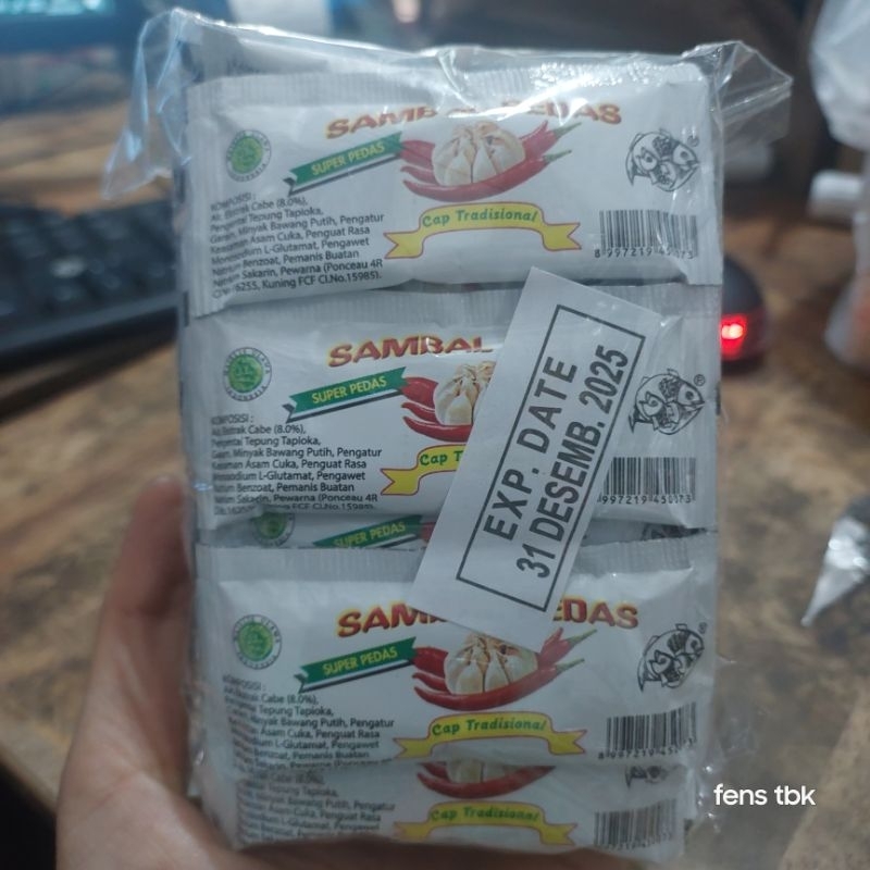 

Sambal Pedas Sachet CAP TRADISIONAL ISI 25
