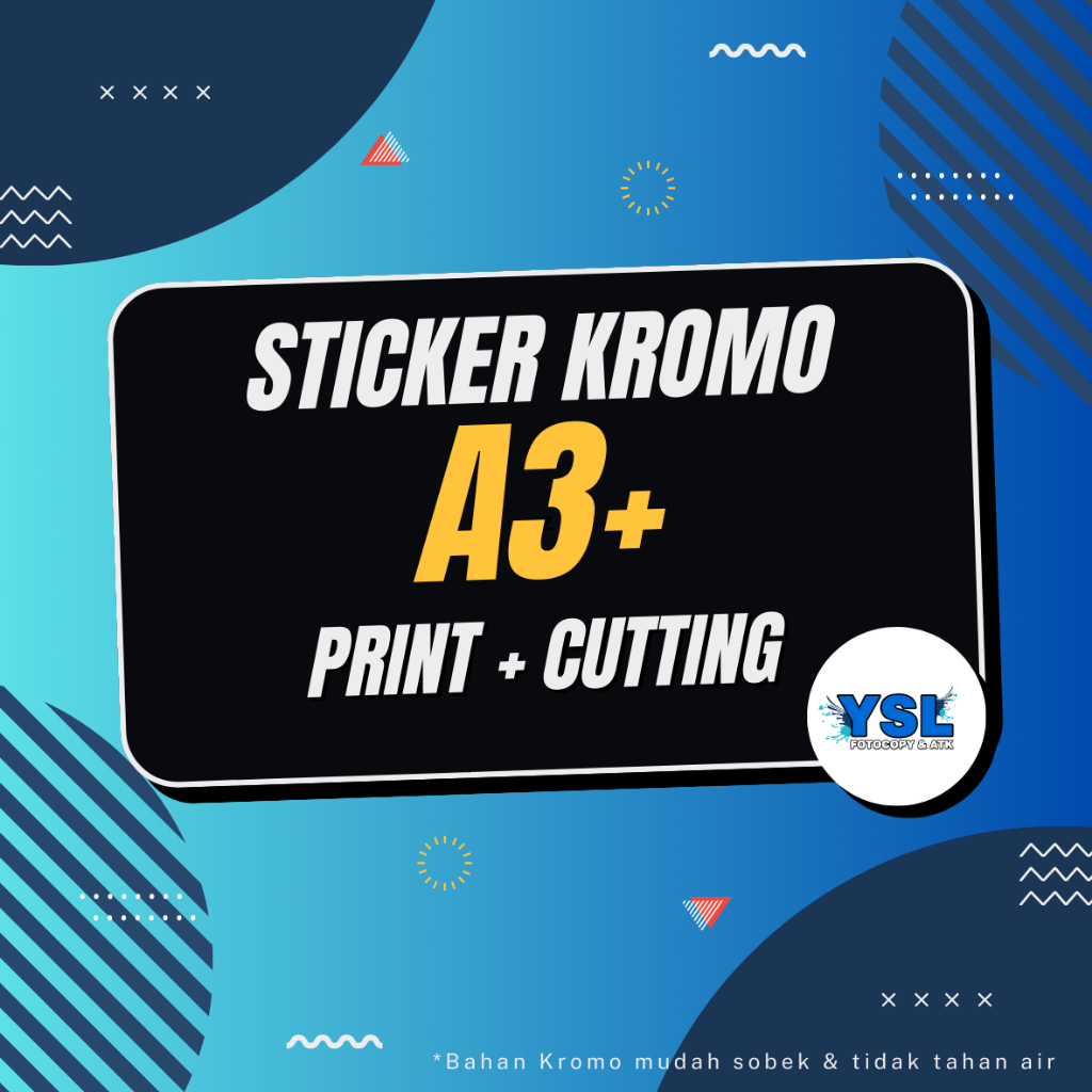 

Cetak Stiker Kromo A3+ (Print + Cutting)