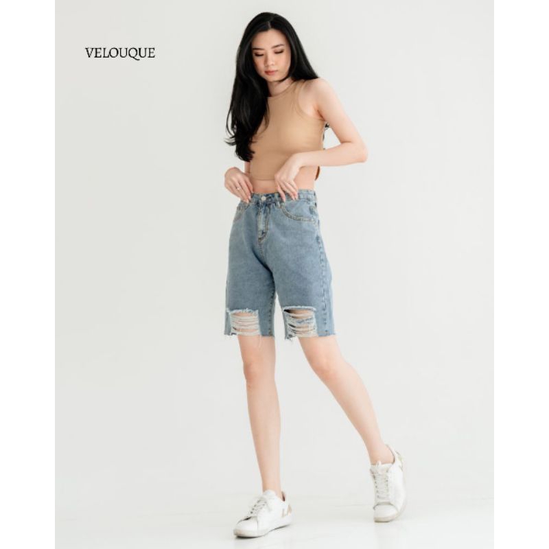 Bikers Jeans wanita BK 02 Otd kekinian by velouque