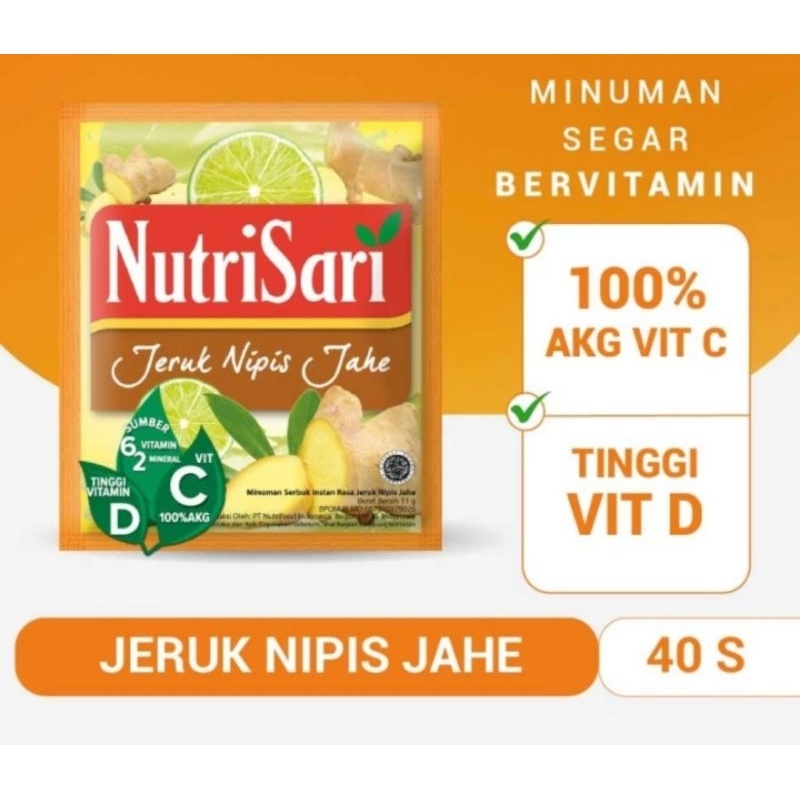 

NUTRISARI JERUK NIPIS JAHE 40 SASHET MINUMAN BUAH VITAMIN C & D ORIGINAL 100%
