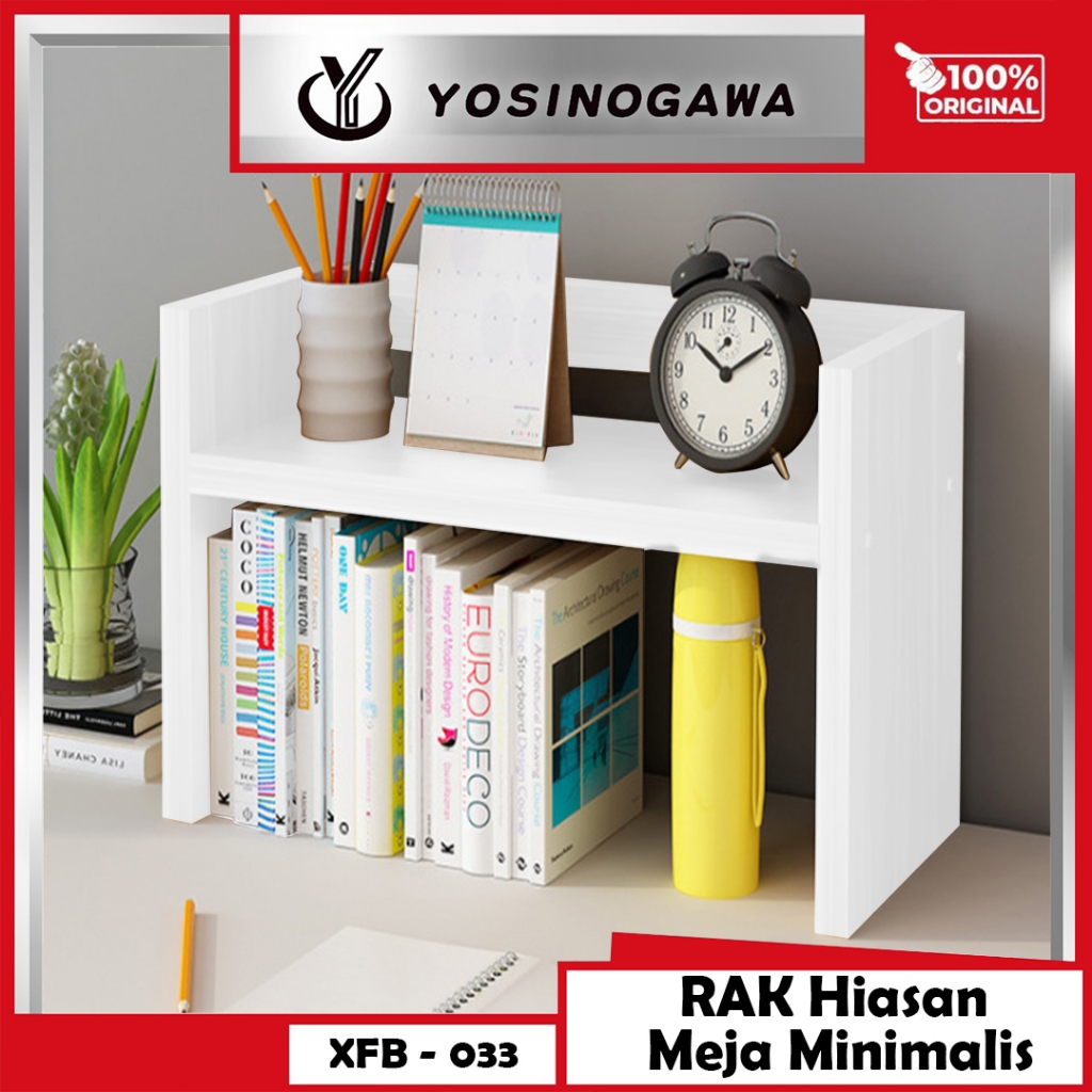 YOSINOGAWA - Rak Buku Mini Rak Meja Rak Portable Rak Buku Serbaguna